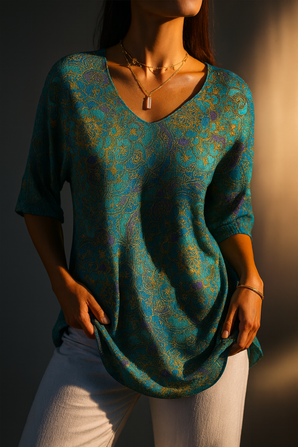 Beatríz - Blusa fluida con estampado