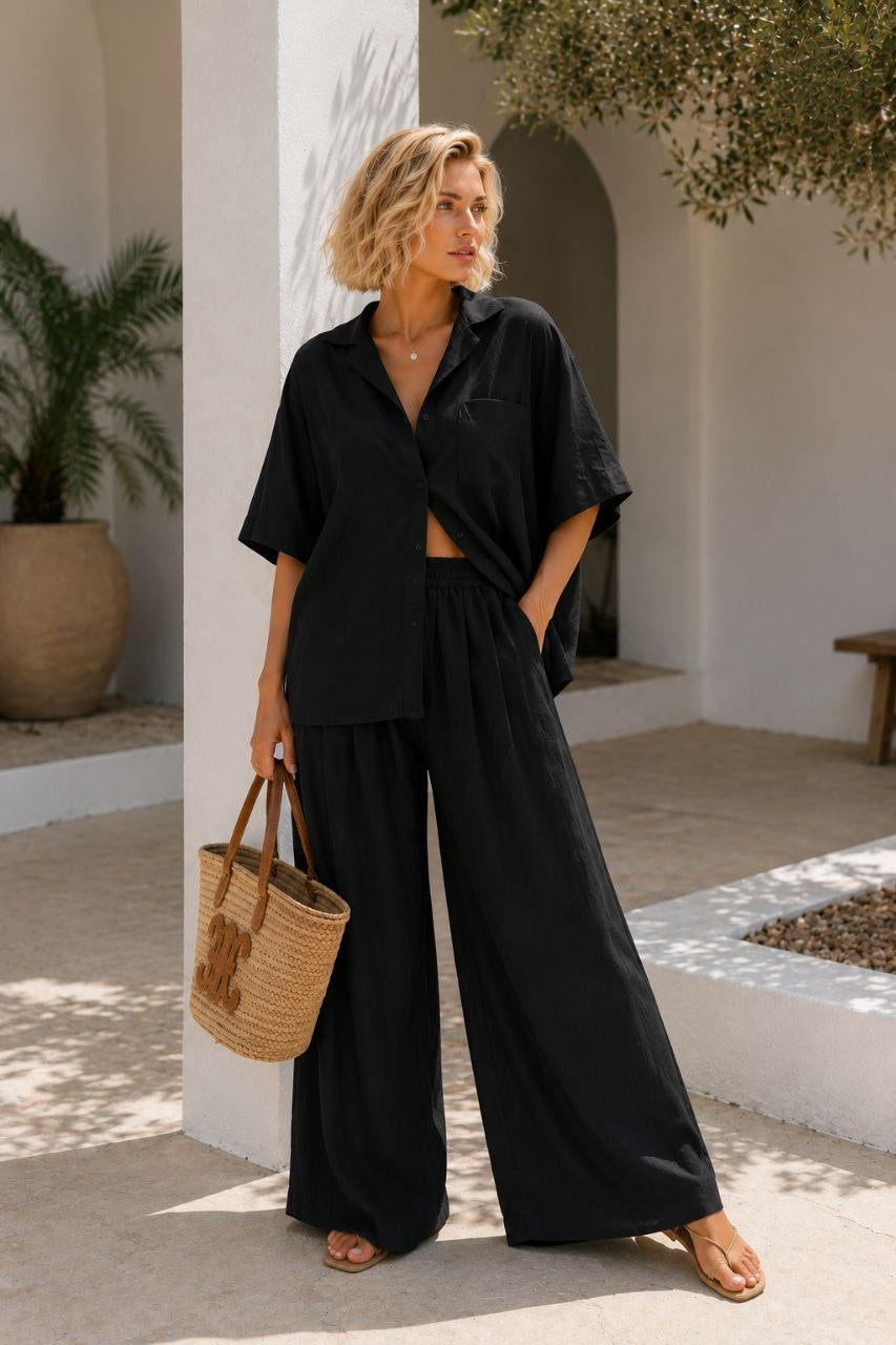 Mila - Conjunto con pantalón palazzo