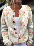 Serenella | Cardigan Floral de Punto Vintage
