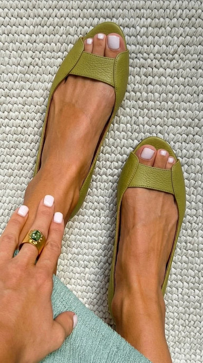 Olivia - Sandalias abiertas doradas