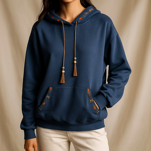 Ingrid - Sudadera con capucha y borlas