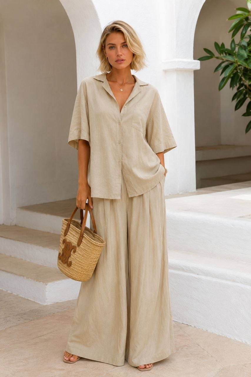 Mila - Conjunto con pantalón palazzo