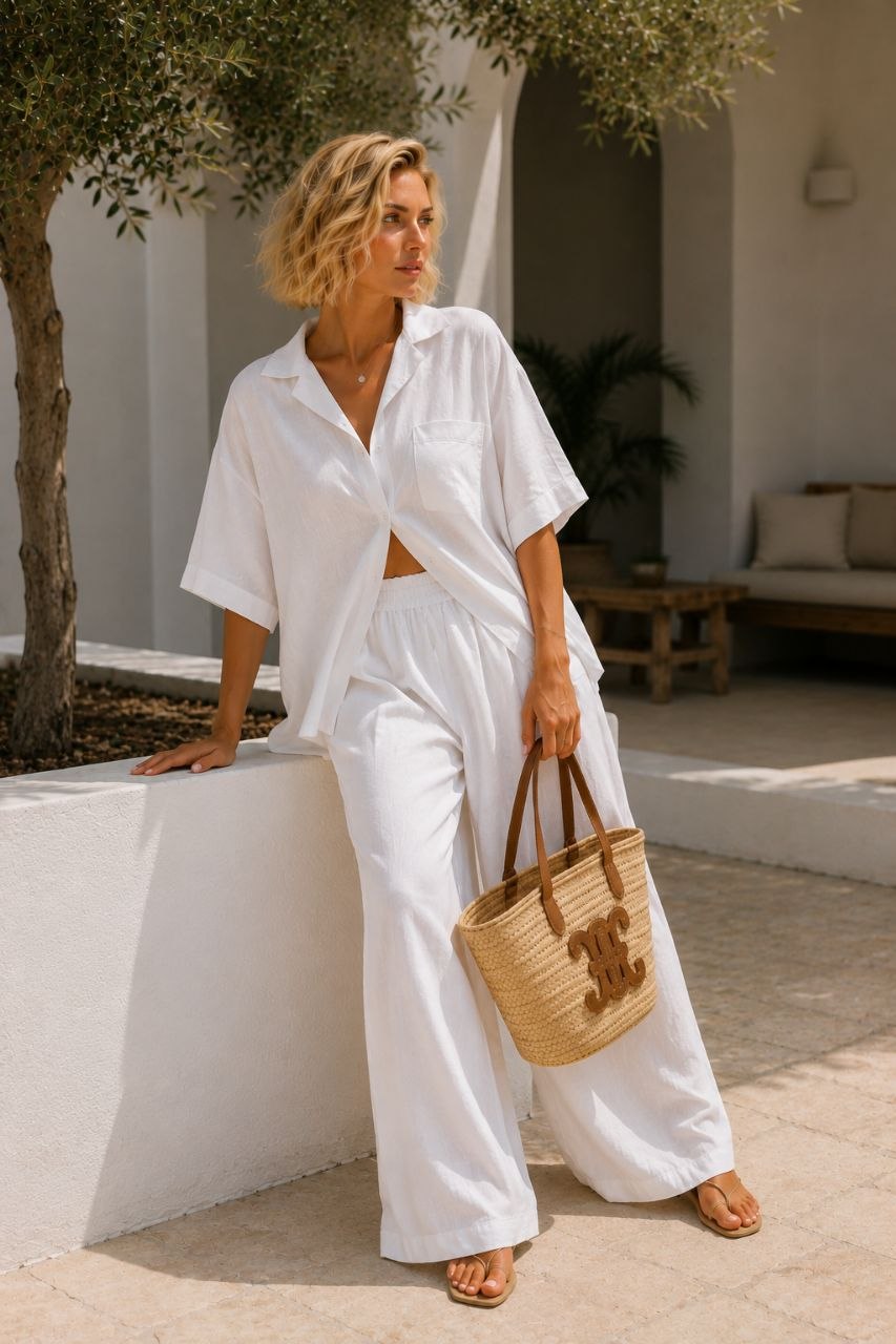 Mila - Conjunto con pantalón palazzo