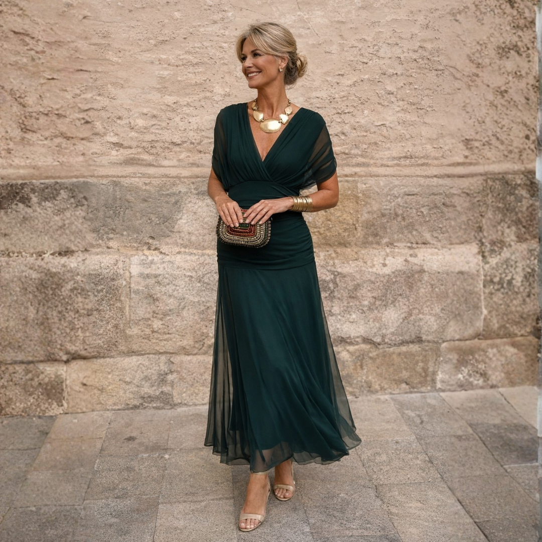 Corina - Vestido fluido con escote V