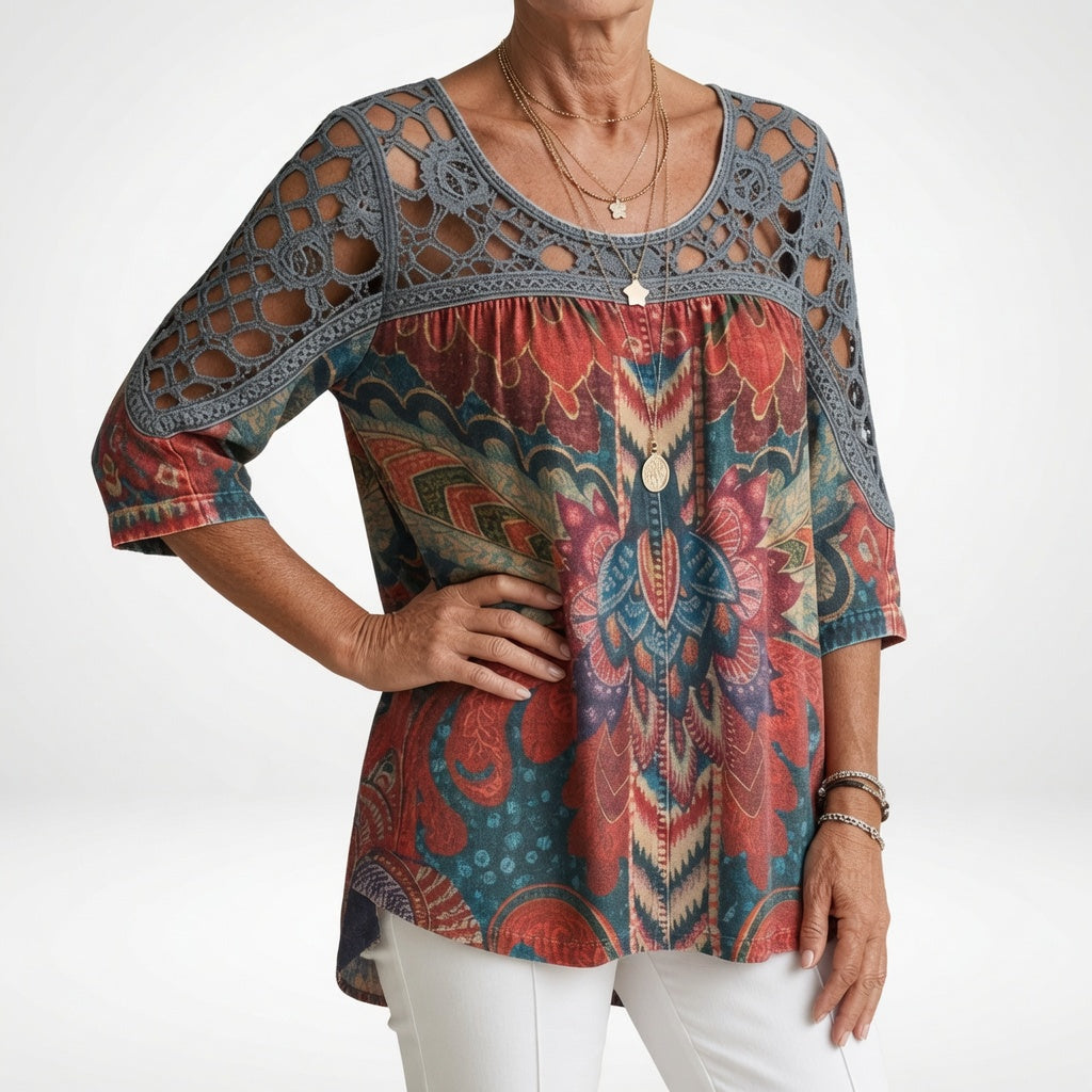 Soledad - Blusca con ganchillo