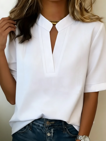 Elisa - blusa con cuello refinado