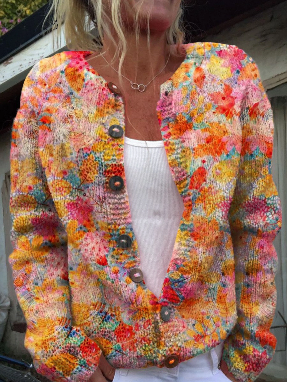 Elena | Cardigan de Punto Vintage