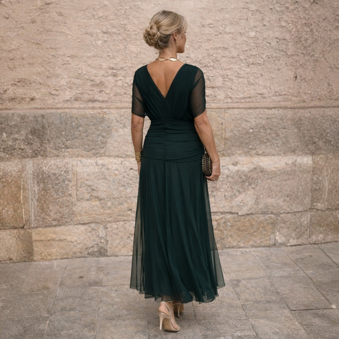 Corina - Vestido fluido con escote V