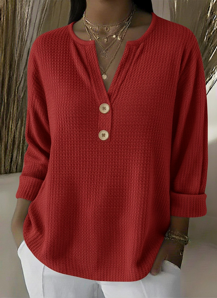 Vega | Camiseta Henley Texturizada con Botones