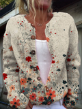 Wilma | Cardigan Floral de Punto Vintage