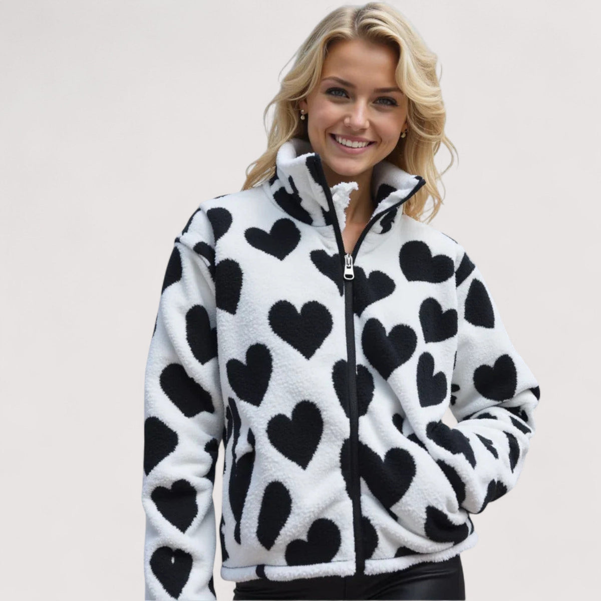Valeria | Chaqueta Reversible de Corazones
