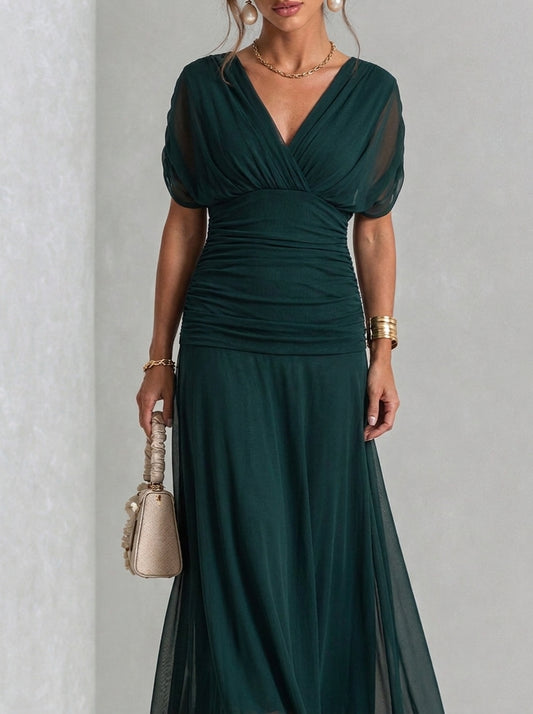 Corina - Vestido fluido con escote V