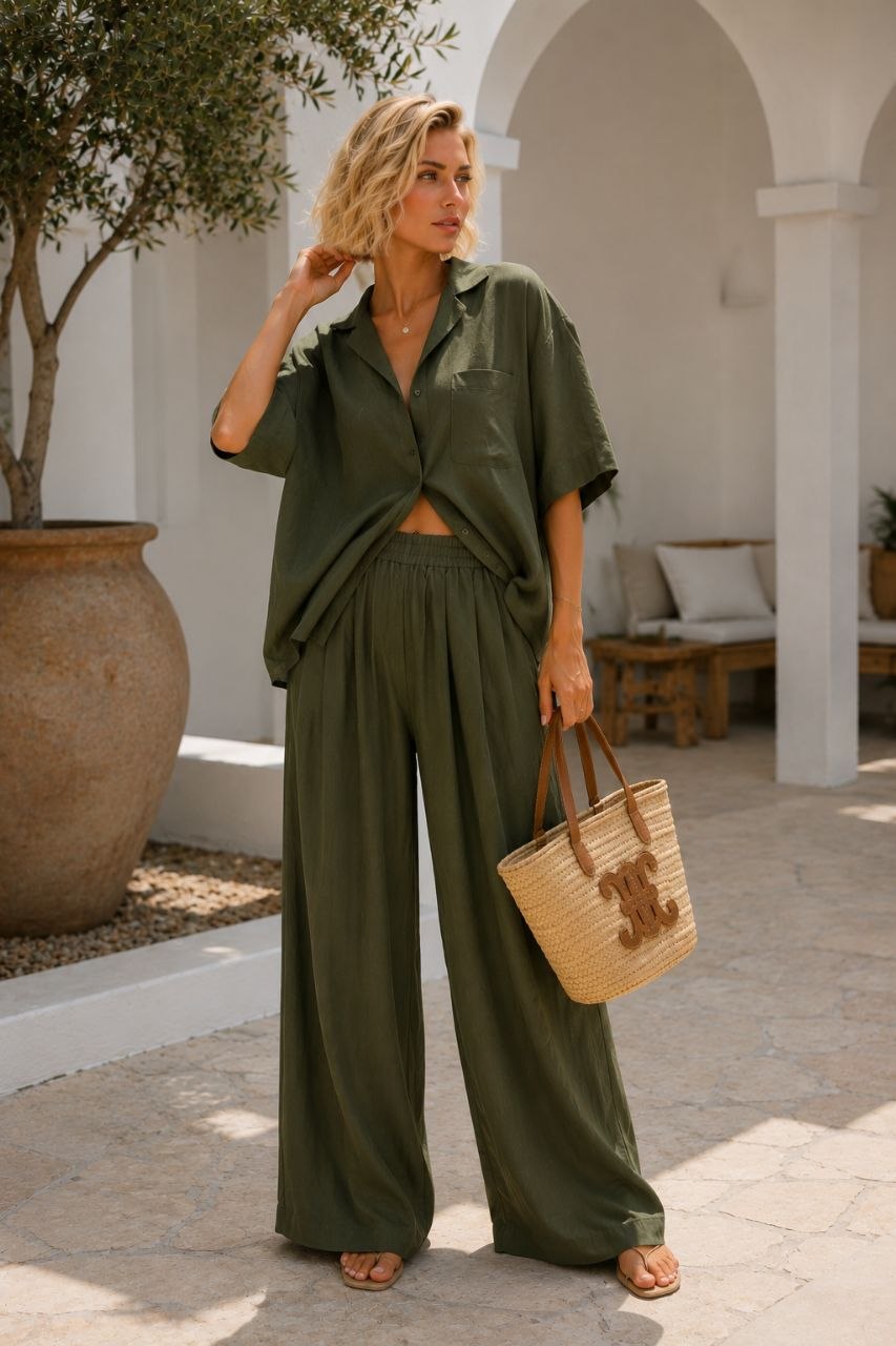 Mila - Conjunto con pantalón palazzo