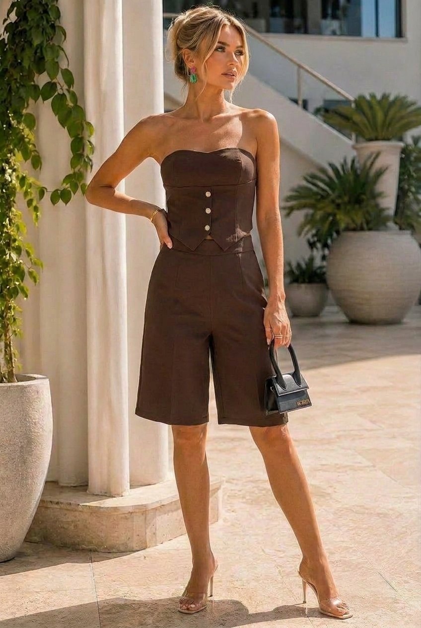 Susana - Conjunto con bermuda elegante
