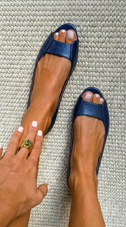 Olivia - Sandalias abiertas doradas