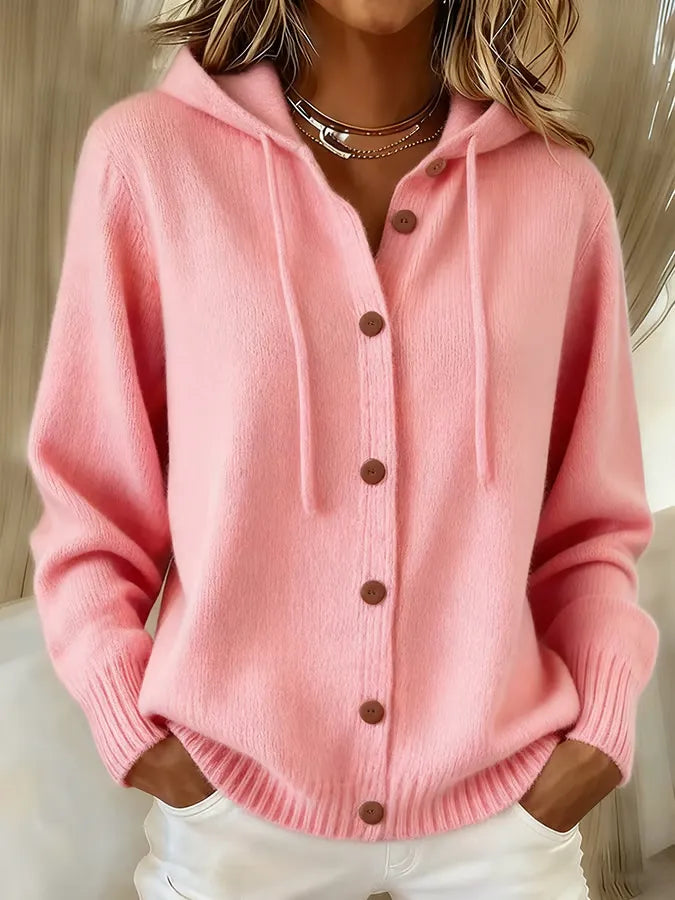 Carla | Cardigan con Capucha y Botones