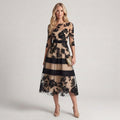 Claudia - Elegante abito in pizzo floreale