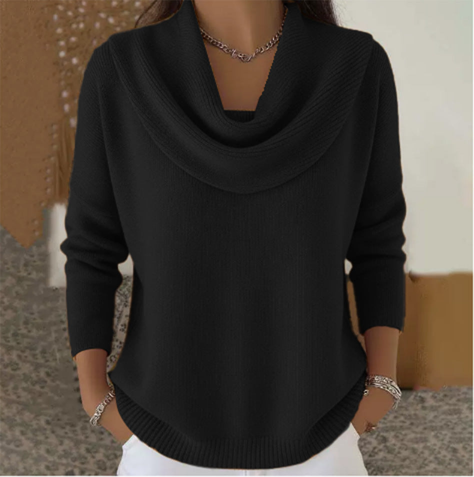 Constanza | Jersey con Cuello Drapeado