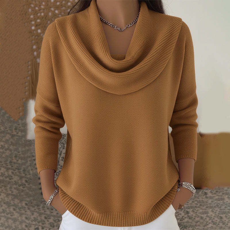 Constanza | Jersey con Cuello Drapeado