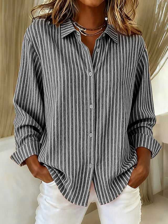 Alicia | Camisa de Rayas con Botones