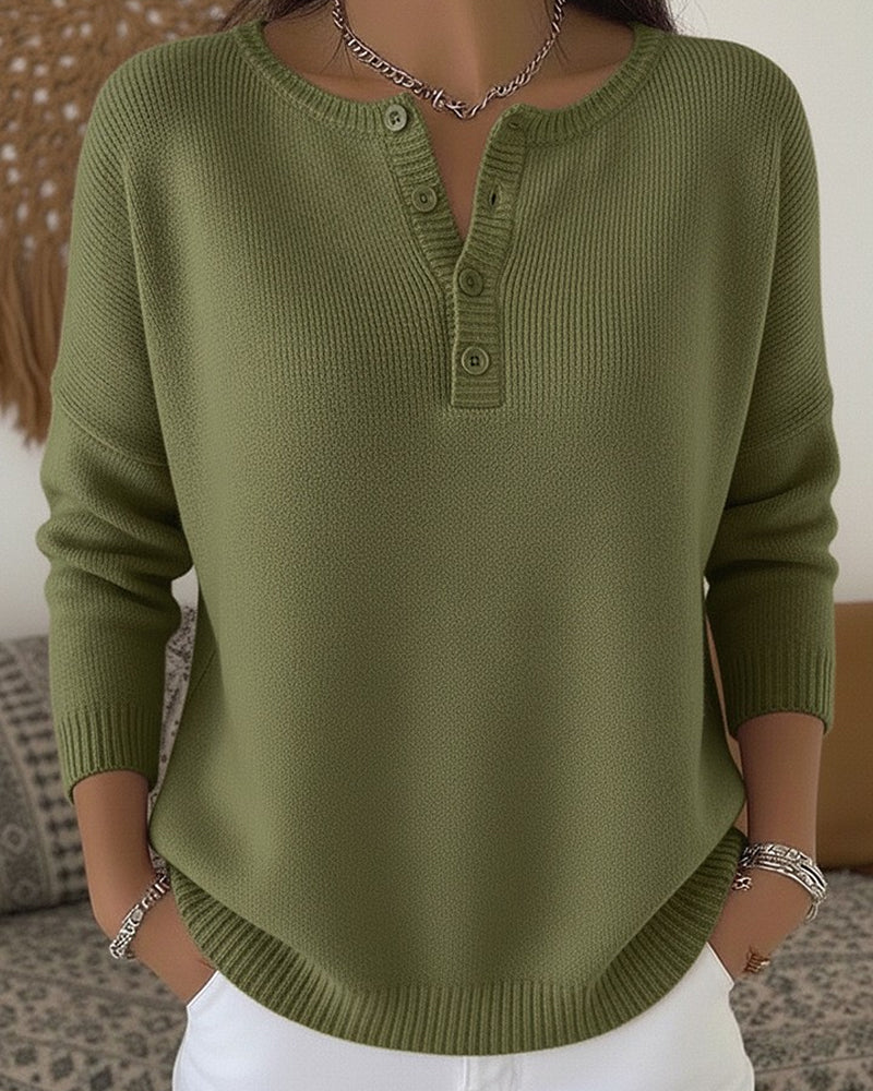 Amparo | Jersey de Punto con Botones Henley