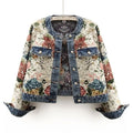 Valeria - Giacca di jeans jacquard a  fiori