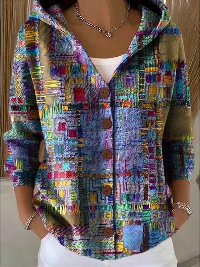 Leonor | Cardigan Estampado con Capucha