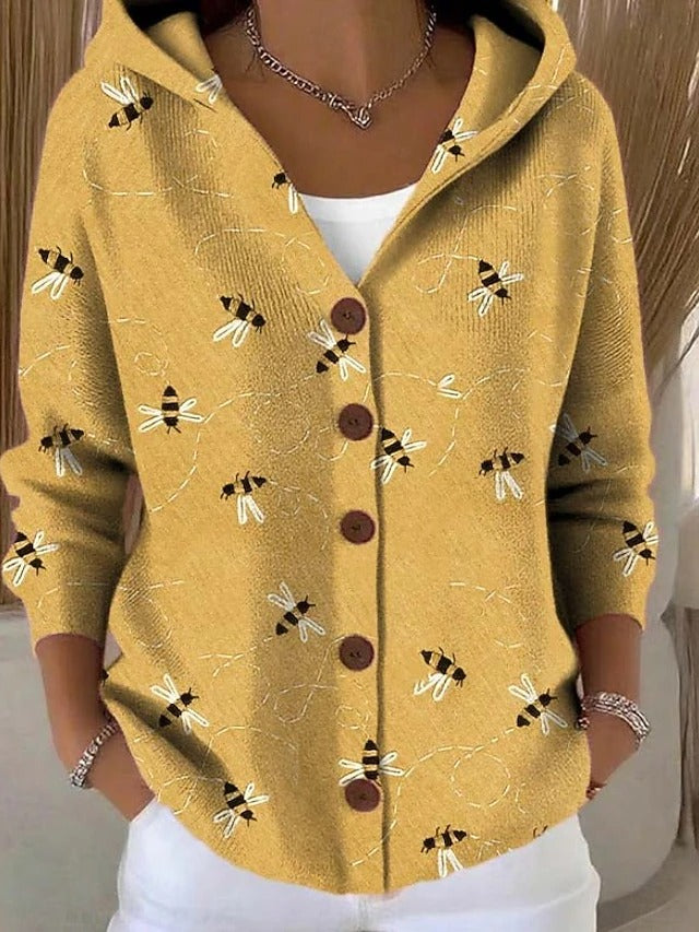 Leonor | Cardigan Estampado con Capucha