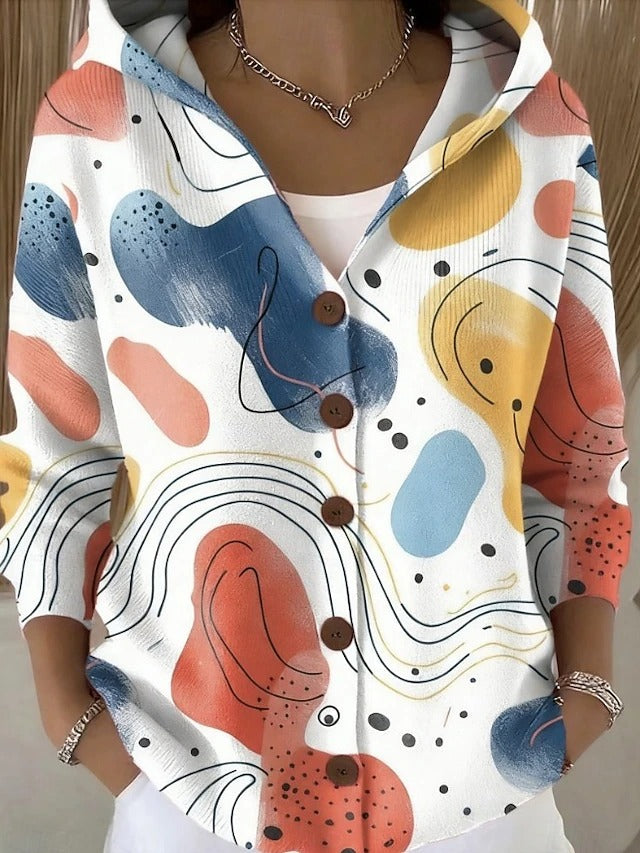 Leonor | Cardigan Estampado con Capucha