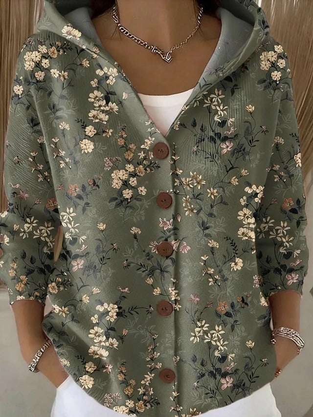 Leonor | Cardigan Estampado con Capucha