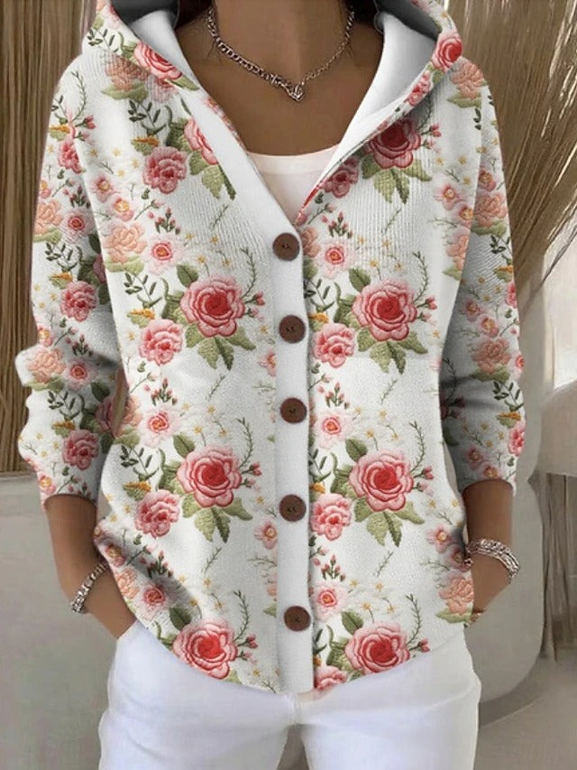 Leonor | Cardigan Estampado con Capucha