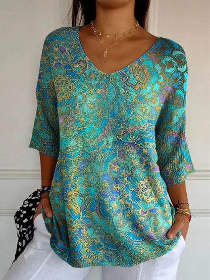 Beatríz - Blusa fluida con estampado