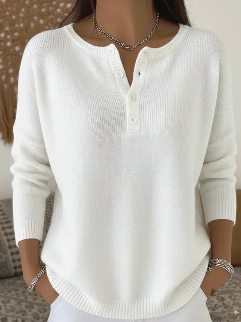 Amparo | Jersey de Punto con Botones Henley