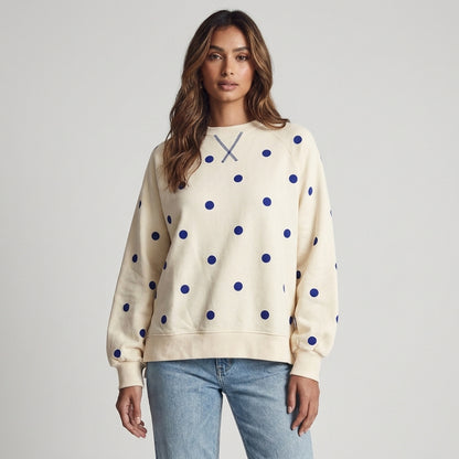 Silvia | Maglione Giallo a Pois Blu