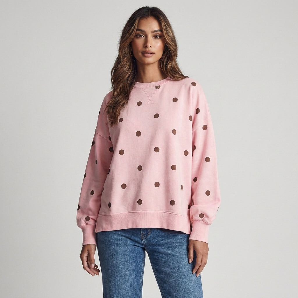 Silvia | Maglione Giallo a Pois Blu