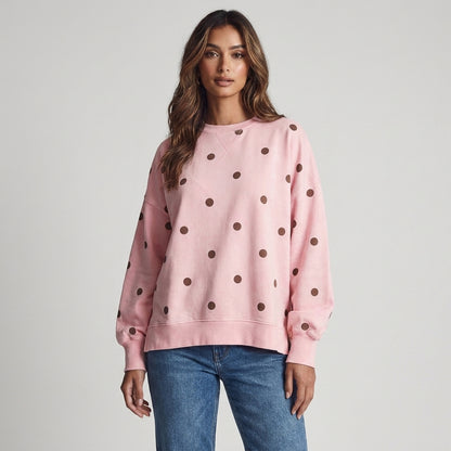 Silvia | Maglione Giallo a Pois Blu