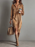 Vega - Vestido midi holgado de pana