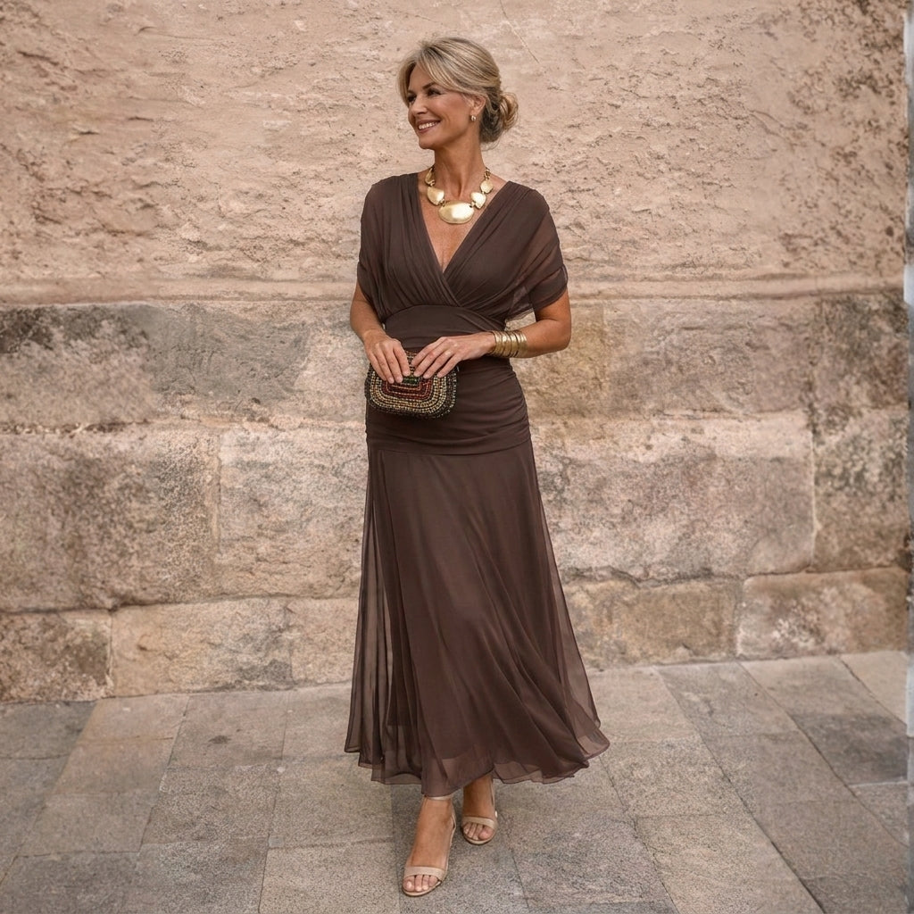 Corina - Vestido fluido con escote V