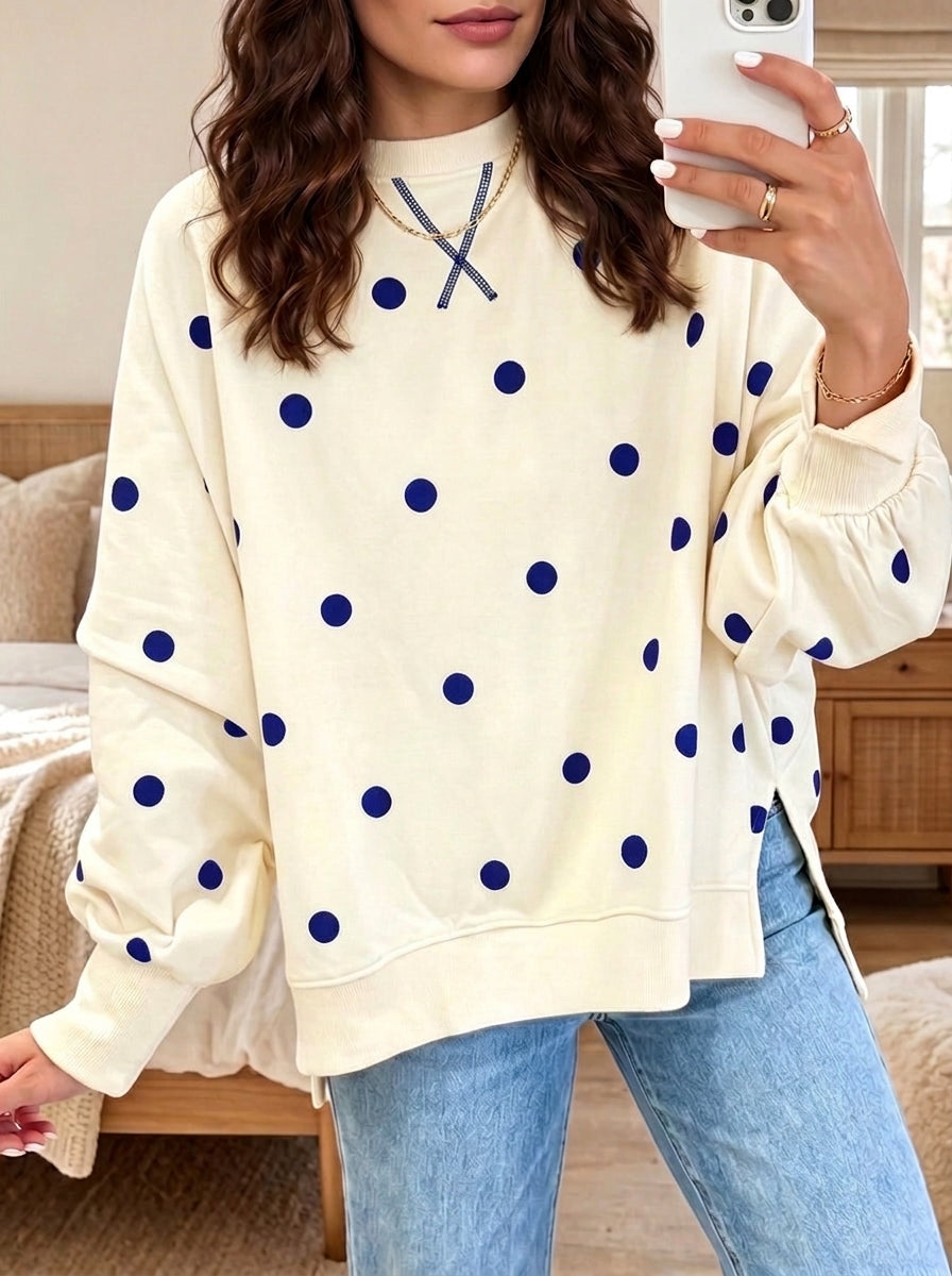Sofía - Sudadera Chic de Lunares