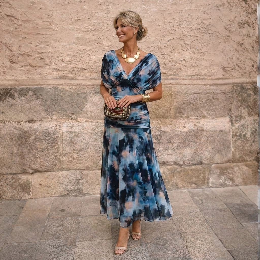 Corina - Vestido fluido con escote V