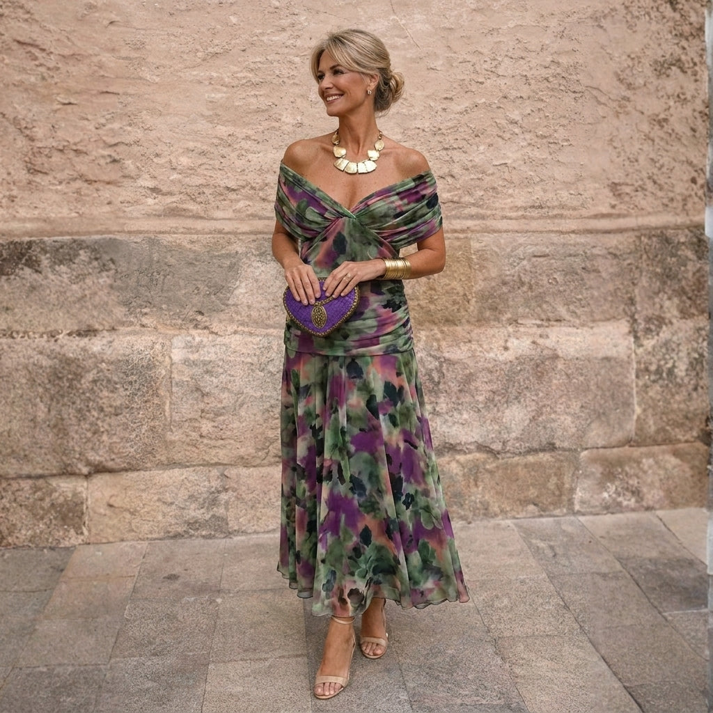 Corina - Vestido fluido con escote V