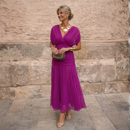 Corina - Vestido fluido con escote V