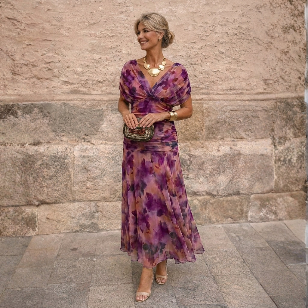 Corina - Vestido fluido con escote V
