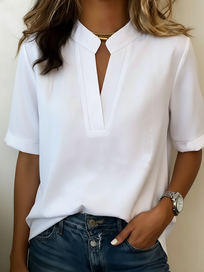 Elisa - blusa con cuello refinado
