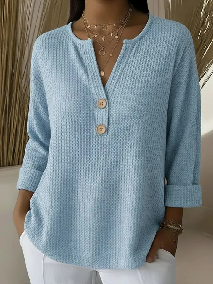 Vega | Camiseta Henley Texturizada con Botones