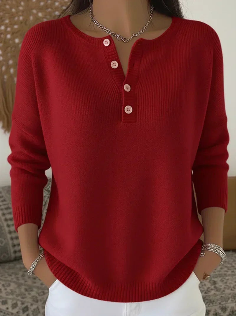 Amparo | Jersey de Punto con Botones Henley