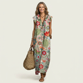 Bruna | Vestido Maxi con Volantes y Escote en V