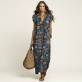 Rita | Vestido Maxi con Volantes y Escote en V