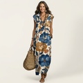 Nerina | Vestido Maxi con Volantes y Escote en V
