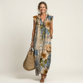 Lidia | Vestido Maxi con Volantes y Escote en V